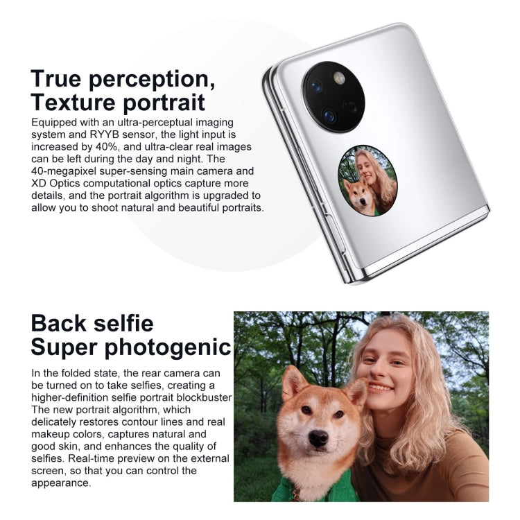 Dual Back Cameras, Side Fingerprint Identification, 6.9 inch + 1.04 inch HarmonyOS 3.0 Snapdragon 778G Octa Core up to 2.42GHz, Network: 4G, OTG, NFC, Not Support Google Play, 128GB Silver, 128GB Pink, 128GB Mint Green, 128GB Obsidian Black