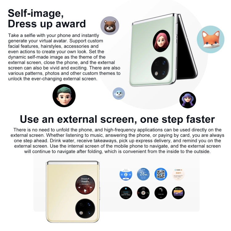 Dual Back Cameras, Side Fingerprint Identification, 6.9 inch + 1.04 inch HarmonyOS 3.0 Snapdragon 778G Octa Core up to 2.42GHz, Network: 4G, OTG, NFC, Not Support Google Play, 128GB Silver, 128GB Pink, 128GB Mint Green, 128GB Obsidian Black