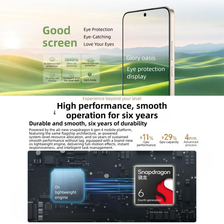 Honor X70 Updated Version, 8GB+128GB, Screen Fingerprint, 6.79 inch MagicOS 10.0 / Android 16 Snapdragon 6 Gen 4 Octa Core, Network: 5G, OTG, NFC, Support Google Play, 8GB+128GB
