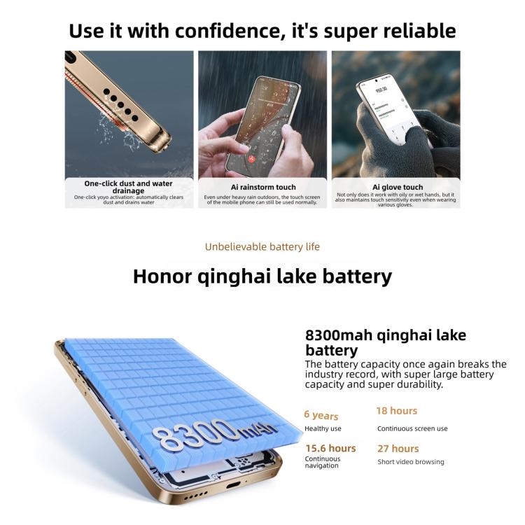 Honor X70 Updated Version, 12GB+256GB, Screen Fingerprint, 6.79 inch MagicOS 10.0 / Android 16 Snapdragon 6 Gen 4 Octa Core, Network: 5G, OTG, NFC, Support Google Play, 12GB+256GB
