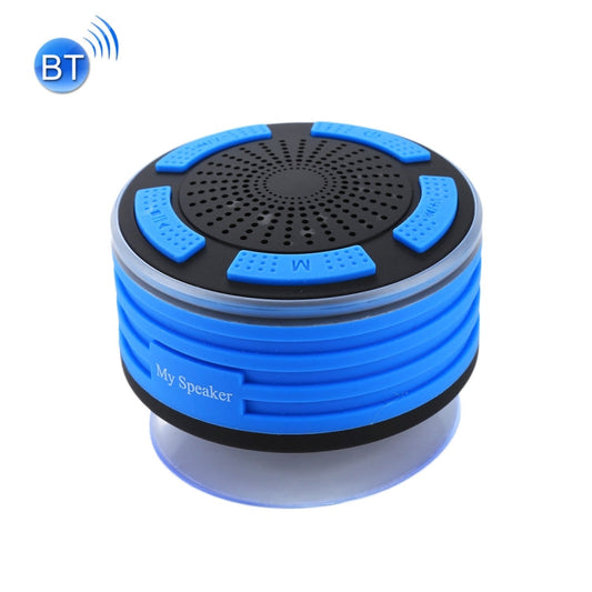 F013 Mini IPX7 Waterproof Bluetooth Speaker with LED Light & Suction Cup, Built-in Mic, FM Radio, 10m Range