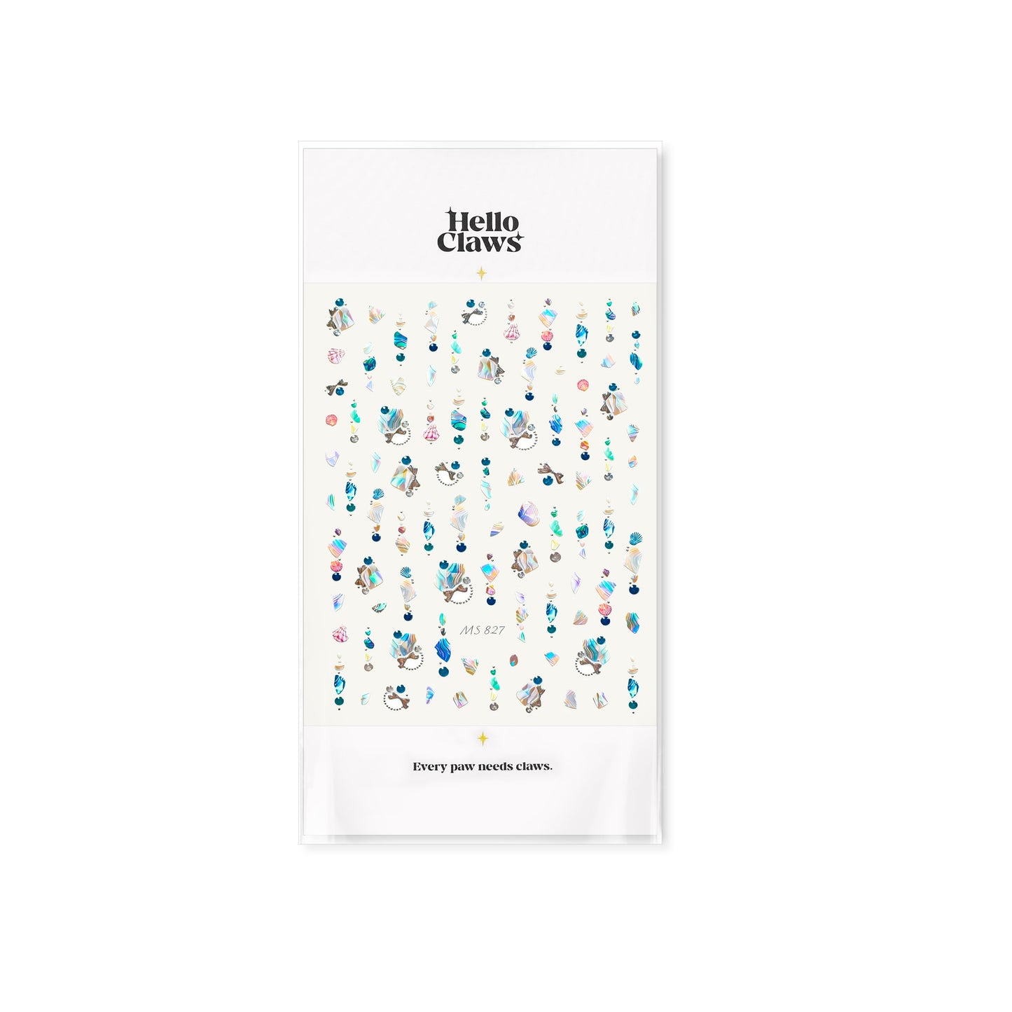 Hello Claws | Pearl Shell Gemstone Necklace Nail Deco Sticker