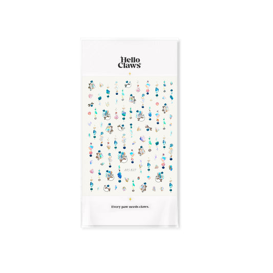 Hello Claws | Pearl Shell Gemstone Necklace Nail Deco Sticker