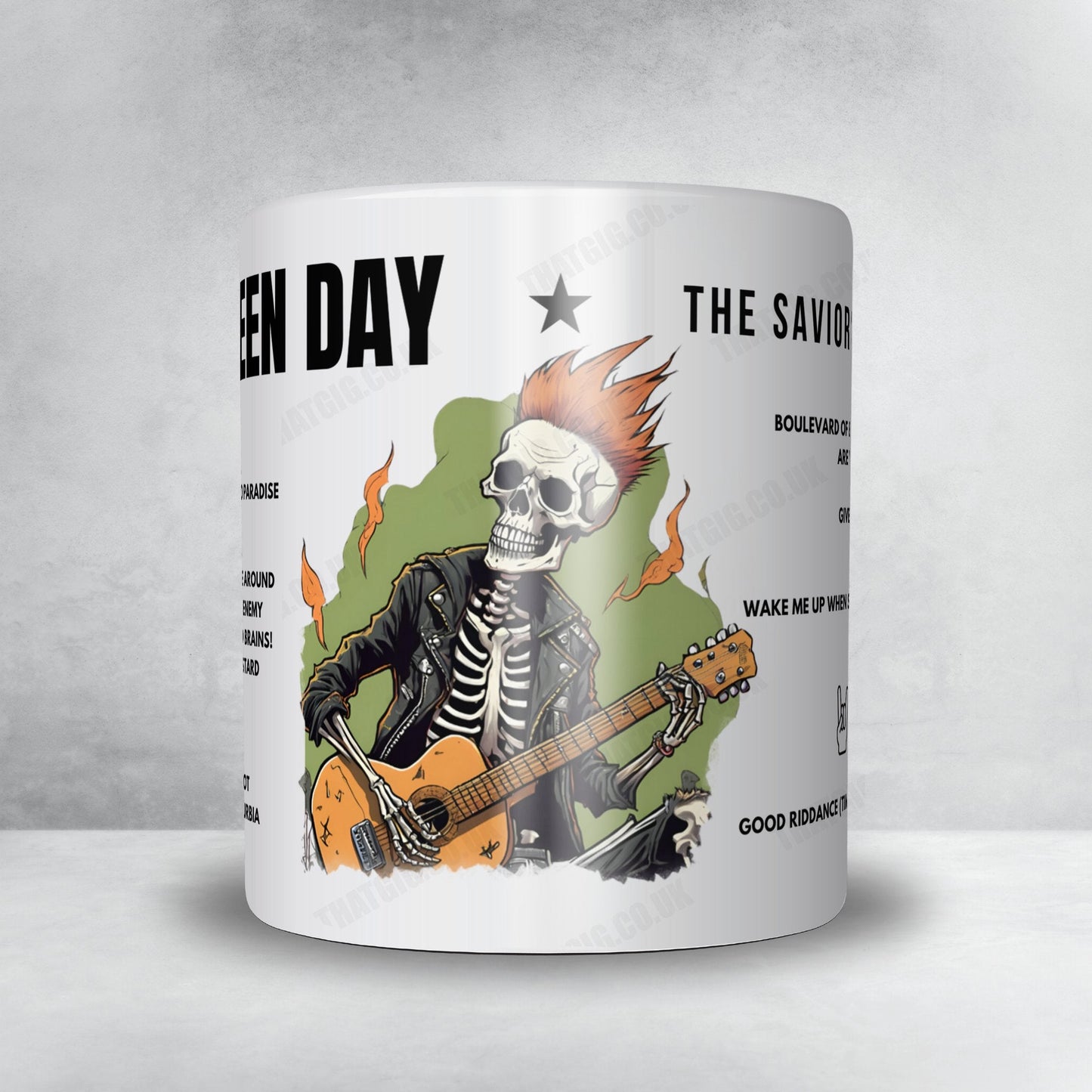 Green Day Setlist Mug - Expo City, Dubai - January 27th, 2025