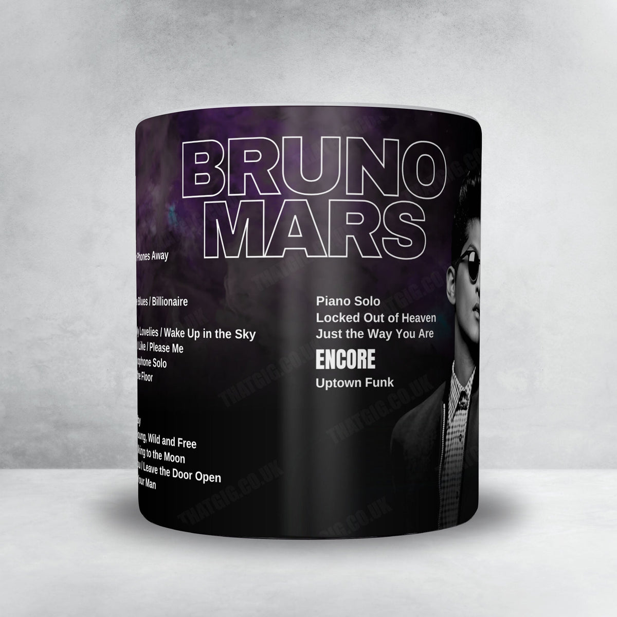 Bruno Mars Setlist Poster - Hard Rock Live, Hollywood - December 7th, 2023