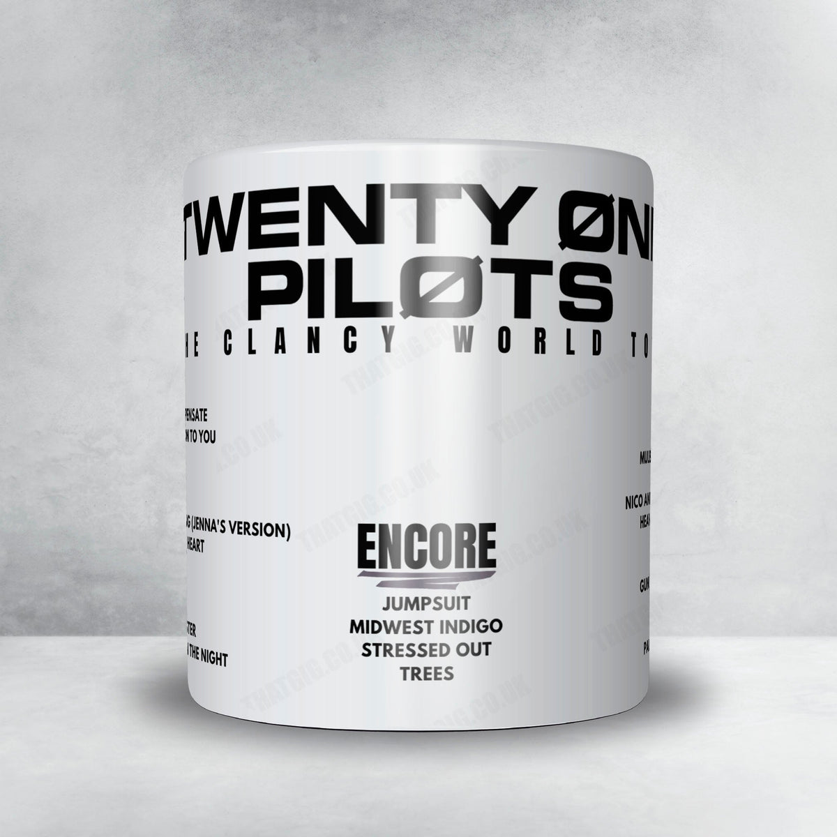 twenty one pilots Setlist Poster - Climate Pledge Arena, Seattle - August 22nd, 2024