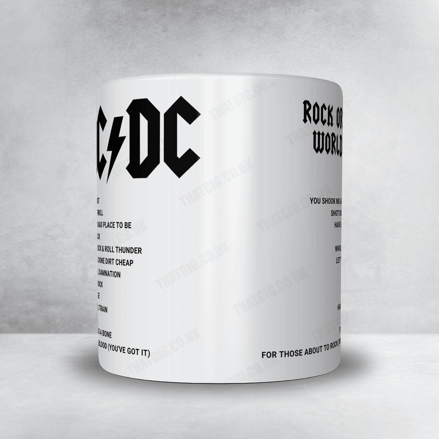 AC/DC Setlist Mug - Adelaide Oval, Adelaide - November 21st, 2015