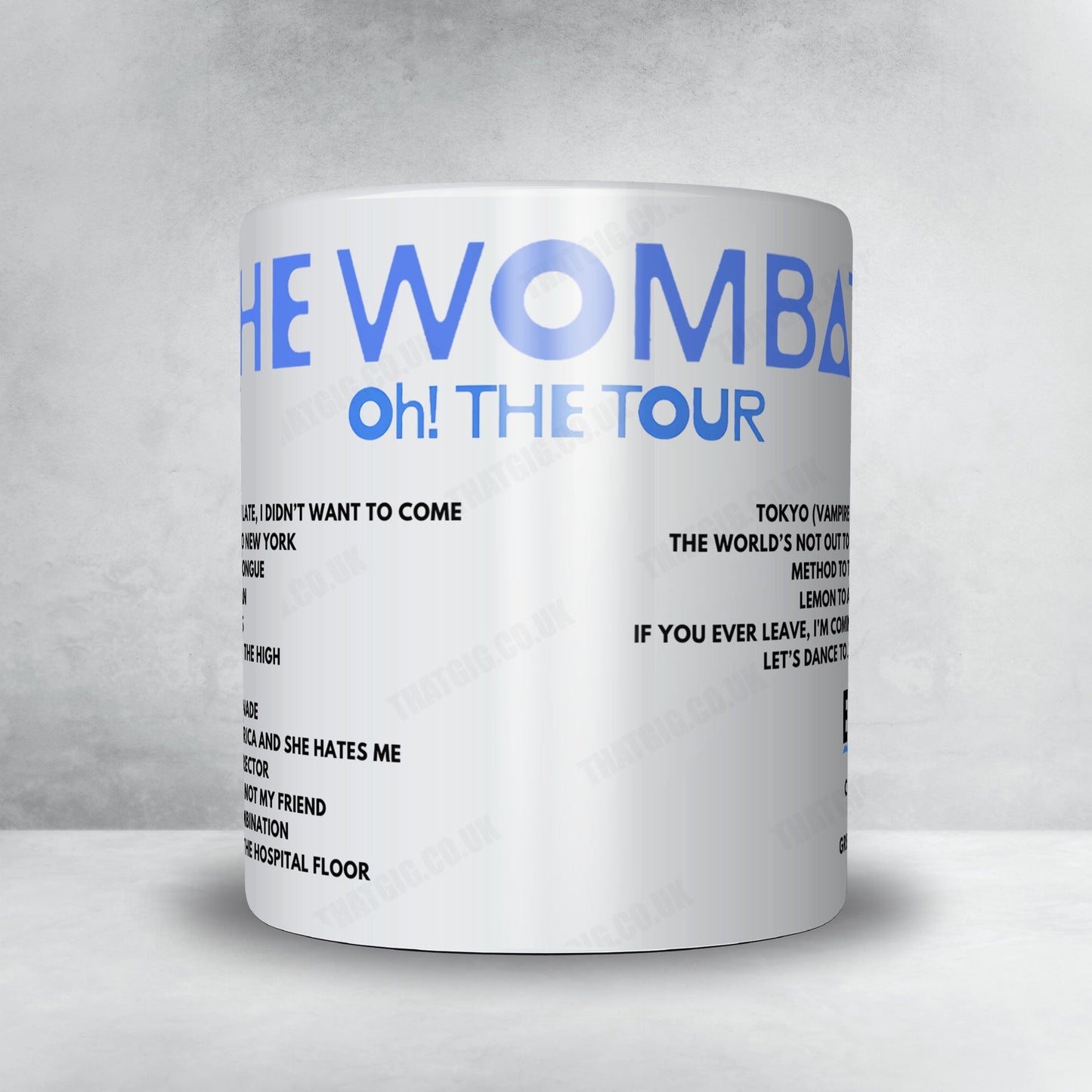 The Wombats Setlist Poster - ARCHA+, Prague - April 5th, 2025