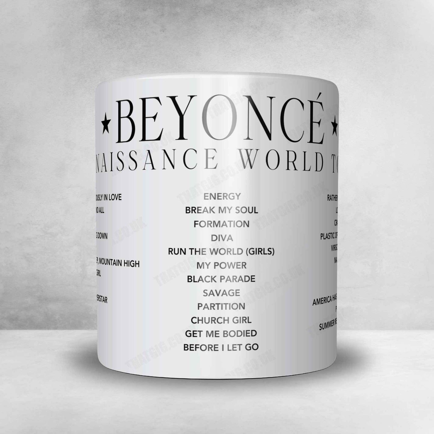 Beyoncé Setlist Poster - Allegiant Stadium, Las Vegas - August 26th, 2023