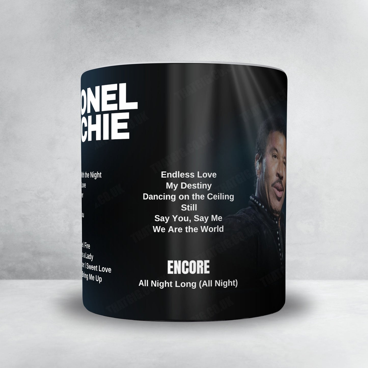 Lionel Richie Setlist Mug - Co-op Live, Manchester - June 12th, 2025