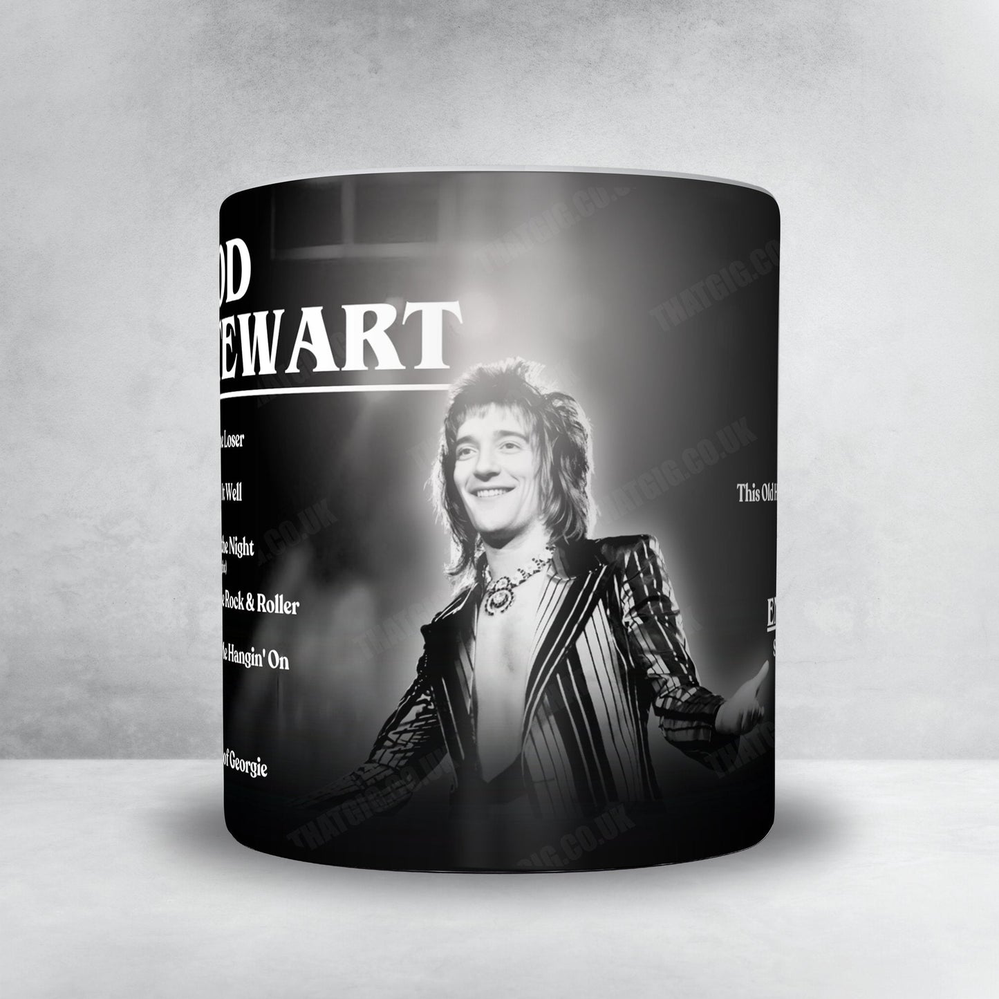 Rod Stewart Setlist Mug - Kings Hall at Belle Vue, Manchester, England - November 26th, 1976