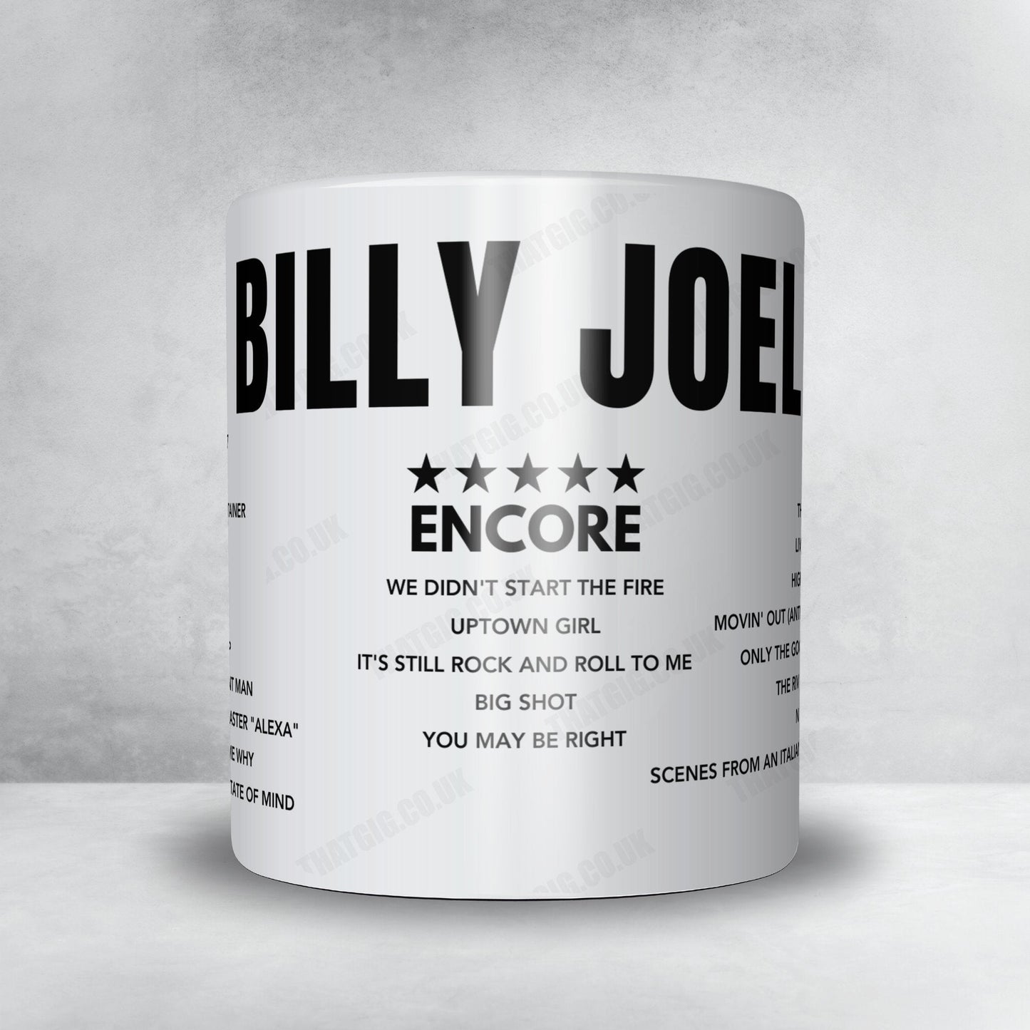 Billy Joel Setlist Mug - Madison Square Garden - July 25, 2024