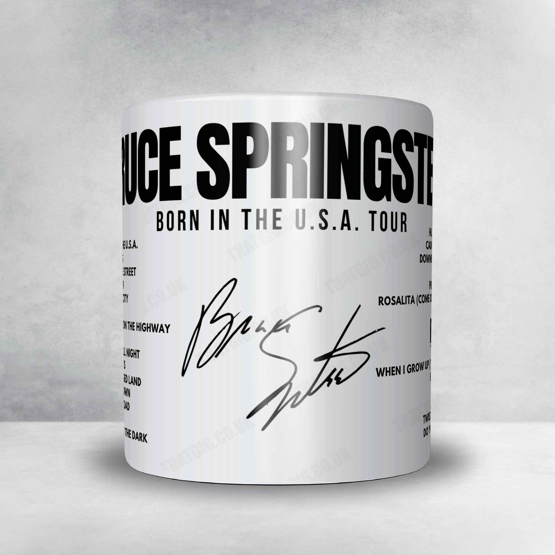 Bruce Springsteen Setlist Mug - Sydney Entertainment Centre, Sydney - March 28th, 1985