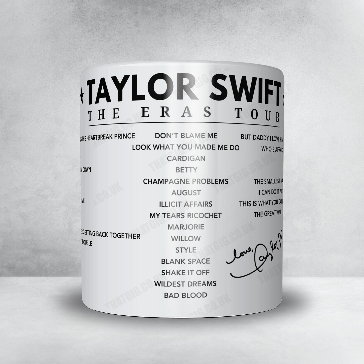 Taylor Swift Setlist Mug - Anfield, Liverpool, June 14th, 2024