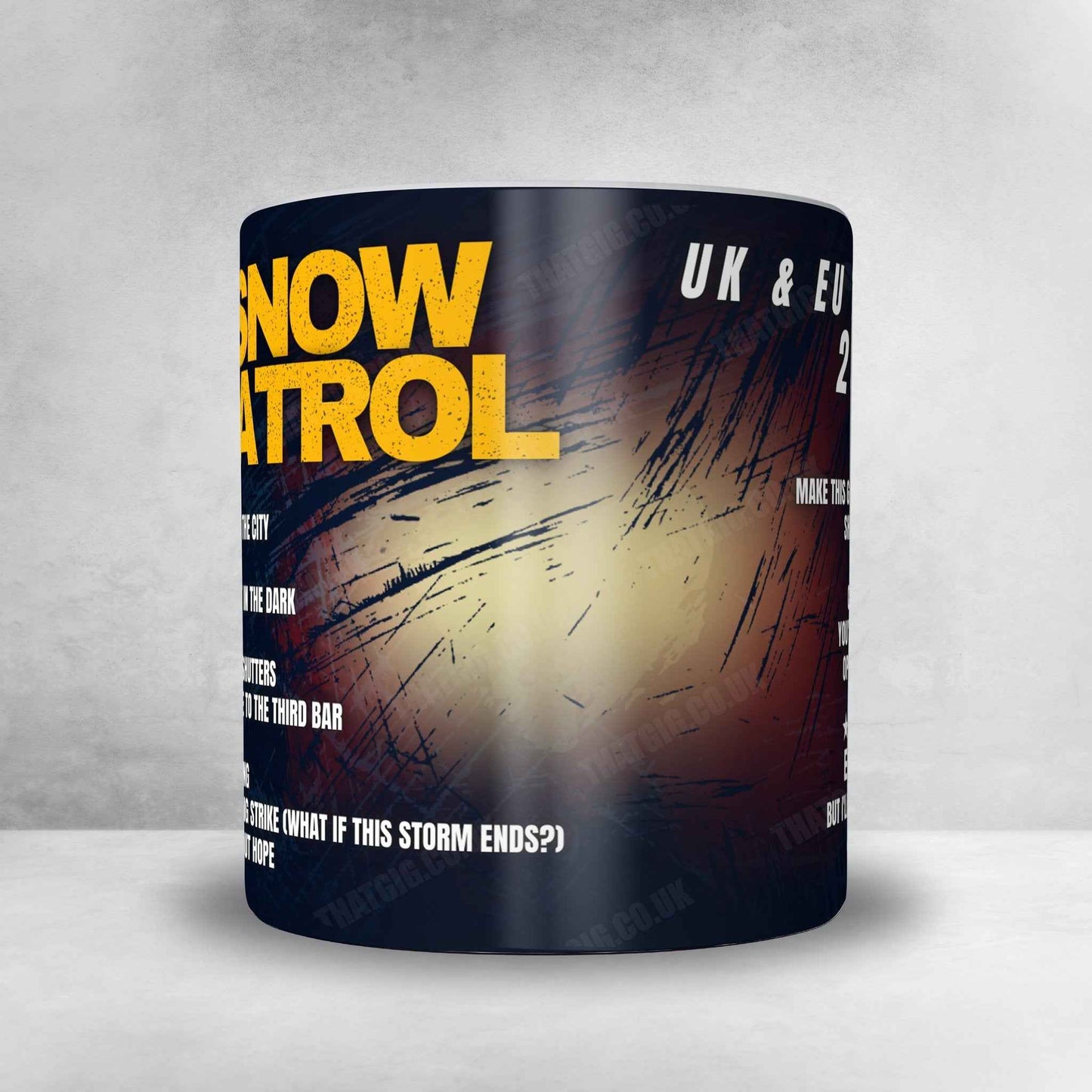 Snow Patrol Setlist Poster - The OVO Hydro, Glasgow, Scotland - February 21st, 2025