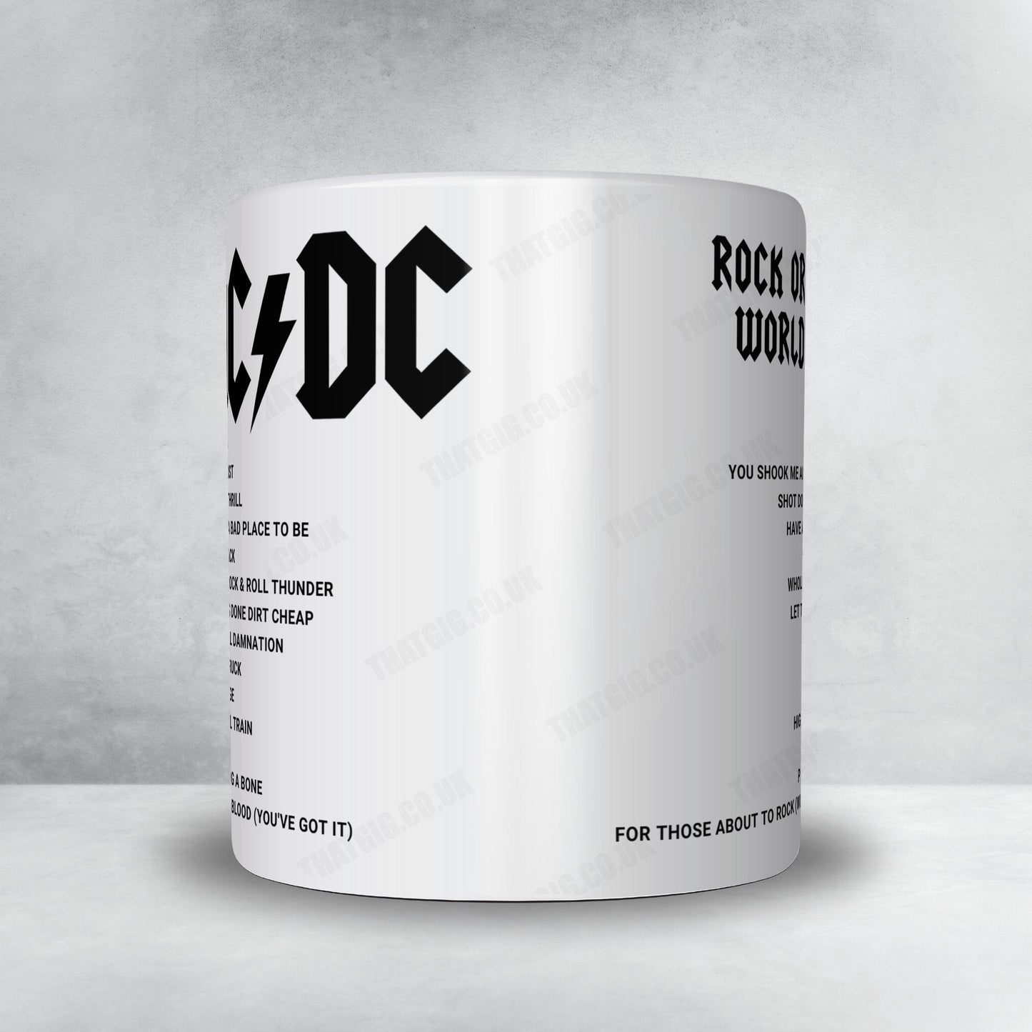 AC/DC Setlist Mug - Madison Square Garden, New York - September 14th, 2016