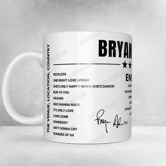Bryan Adams Setlist Mug - MEO Arena, Lisbon - November 24th, 2024