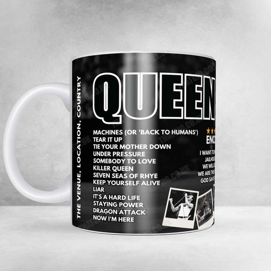 Queen Setlist Mug - Mount Smart Stadium, Auckland - April 13th, 1985