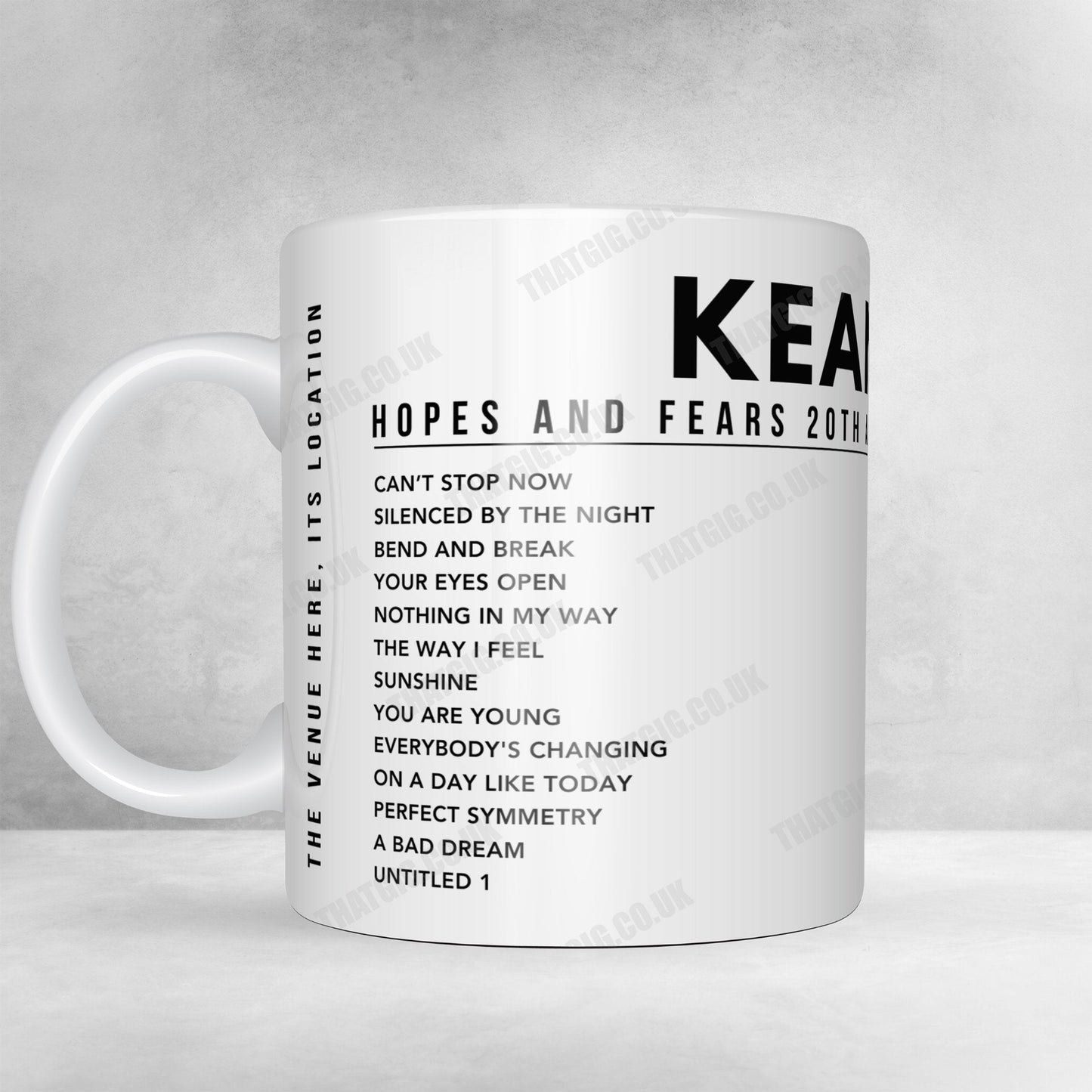 Keane Setlist Poster - The OVO Hydro, Glasgow, Scotland - October 18th, 2024