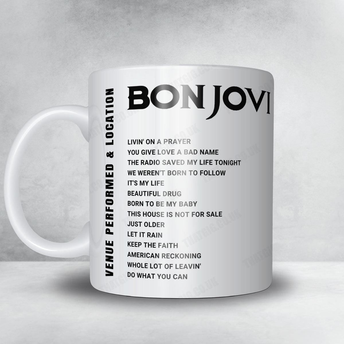 Bon Jovi Setlist Poster - Bridgestone Arena, Nashville - April 30th, 2022