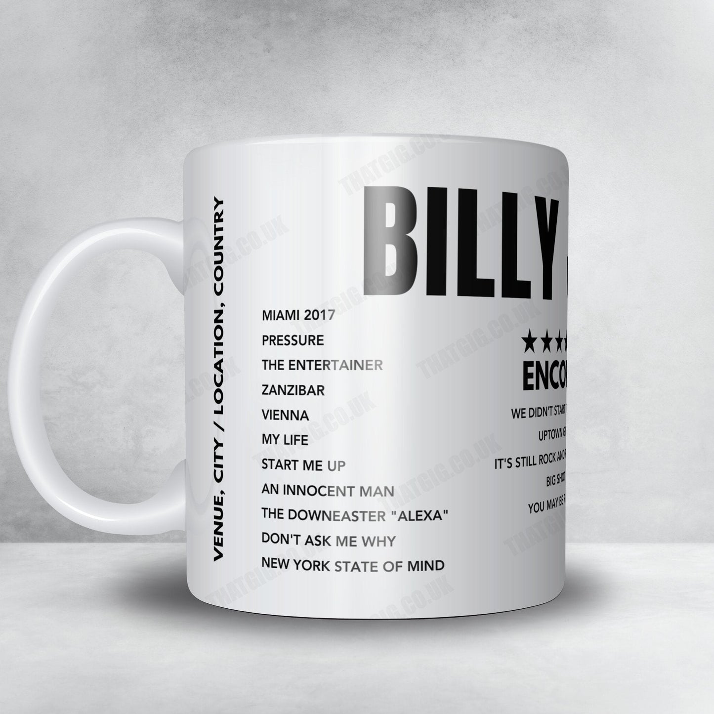Billy Joel Setlist Mug - Madison Square Garden - August 24th, 2022