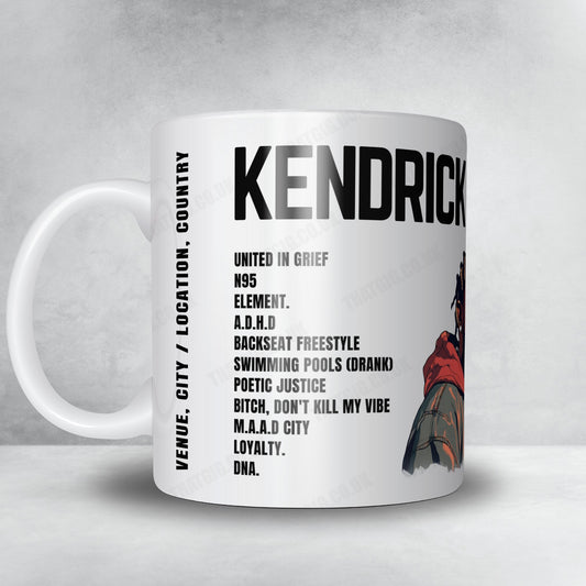 Kendrick Lamar Setlist Mug - 3Arena, Dublin - November 13th, 2022
