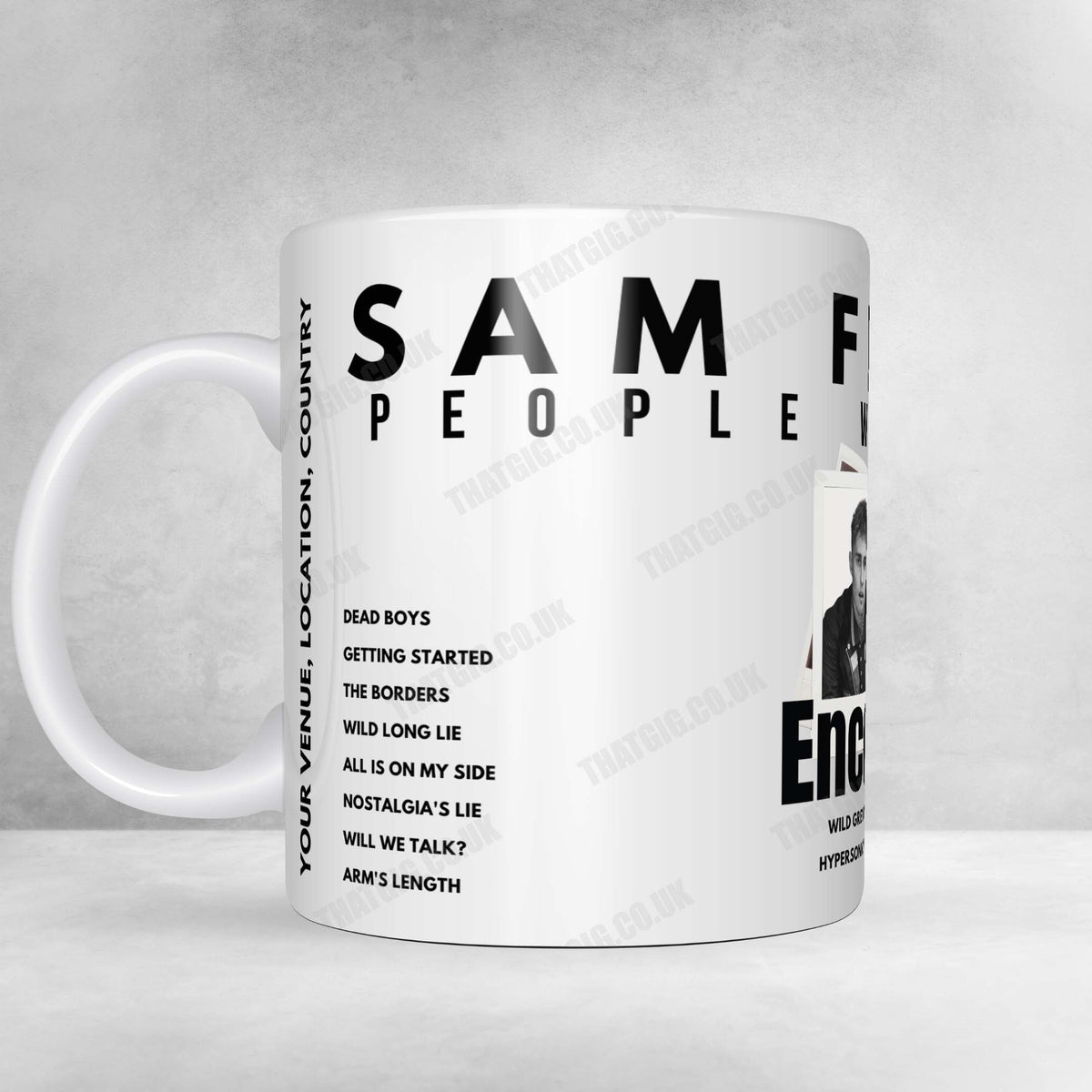 Sam Fender Setlist Mug - O2 Victoria Warehouse, Manchester - September 16th, 2021