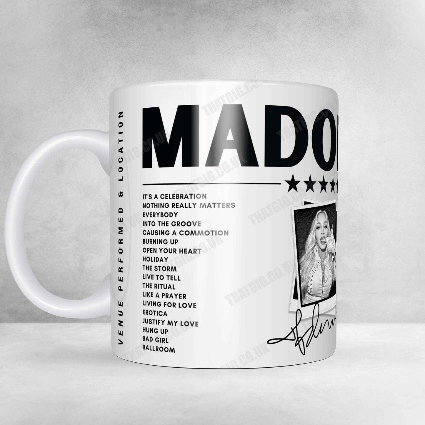 Madonna Setlist Poster - United Center, Chicago, IL - February 2nd, 2024