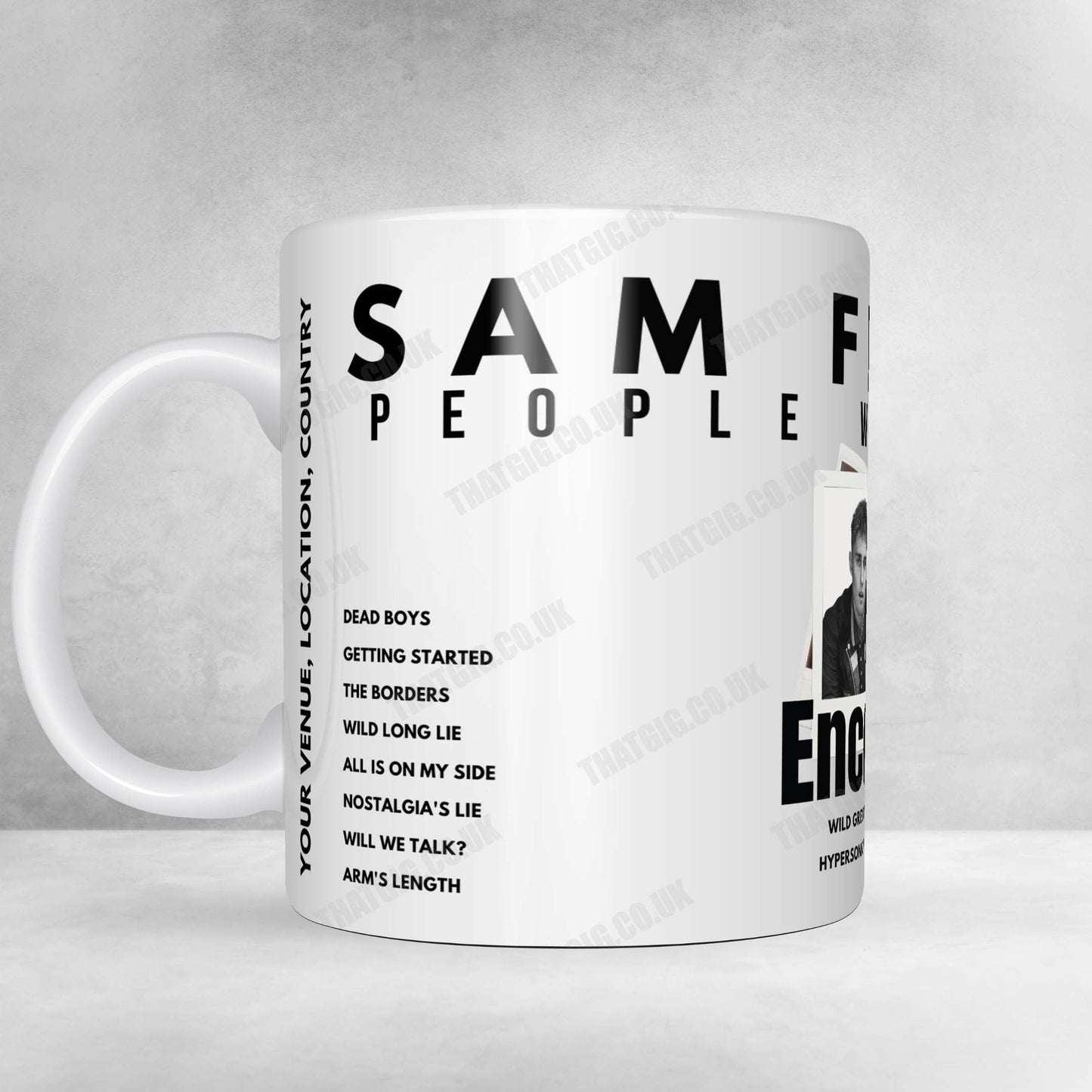Sam Fender Setlist Mug - Circo Massimo, Rome - May 21st, 2023