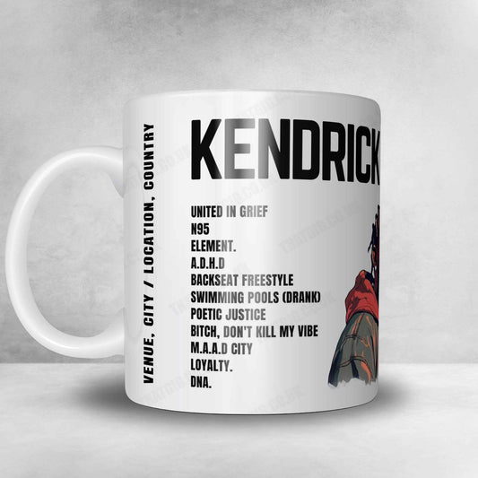 Kendrick Lamar Setlist Mug - Qudos Bank Arena, Sydney - December 9th, 2022
