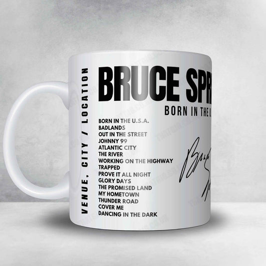 Bruce Springsteen Setlist Mug - Charlotte Coliseum, Charlotte - January 16th, 1985