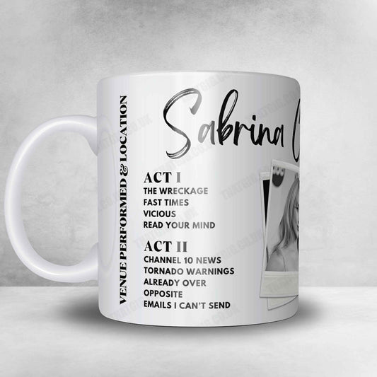 Sabrina Carpenter Setlist Mug - American Airlines Center, Dallas, TX, USA - October 30th, 2024