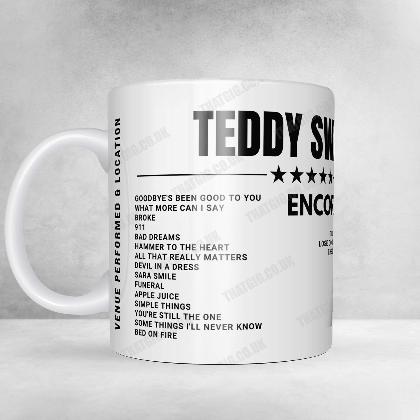 Teddy Swims Setlist Poster - The Venue at Thunder Valley, Lincoln - March 22nd, 2024