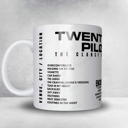 twenty one pilots Setlist Mug - Nationwide Arena, Columbus - October 4th, 2024
