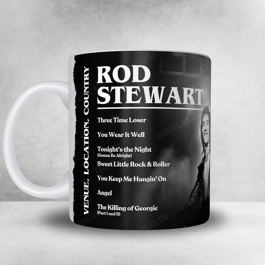 Rod Stewart Setlist Mug - Olympia Grand Hall, London, England - December 23rd, 1978
