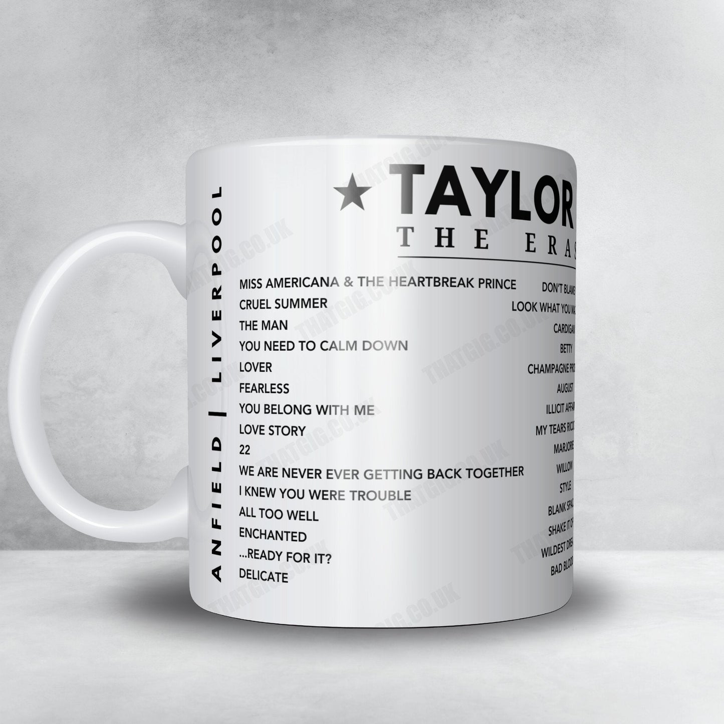 Taylor Swift Setlist Poster - Anfield, Liverpool, 14th June 2024