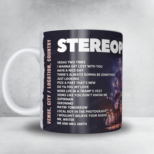 Stereophonics Setlist Mug - The John Smith's Stadium, Huddersfield - June 14th, 2025