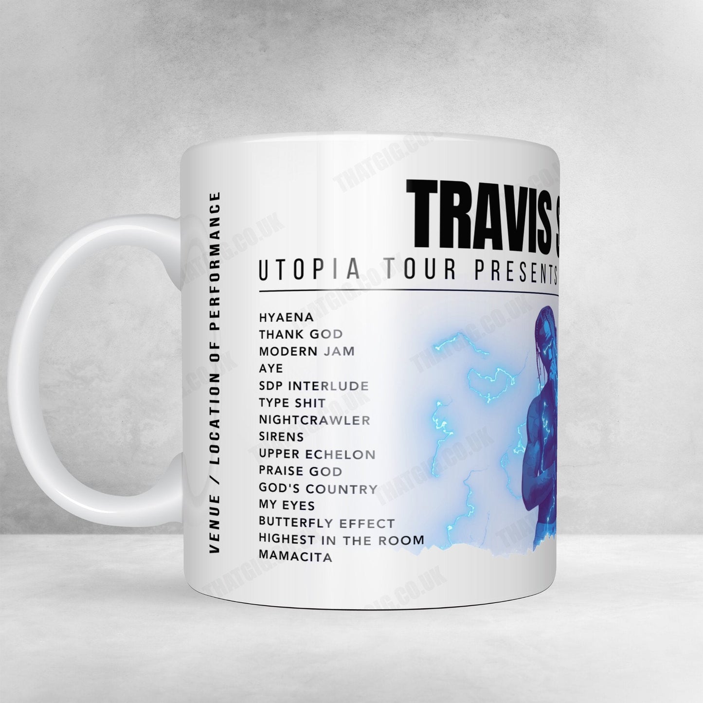 Travis Scott Setlist Poster - The O2 Arena, London - August 7th, 2022