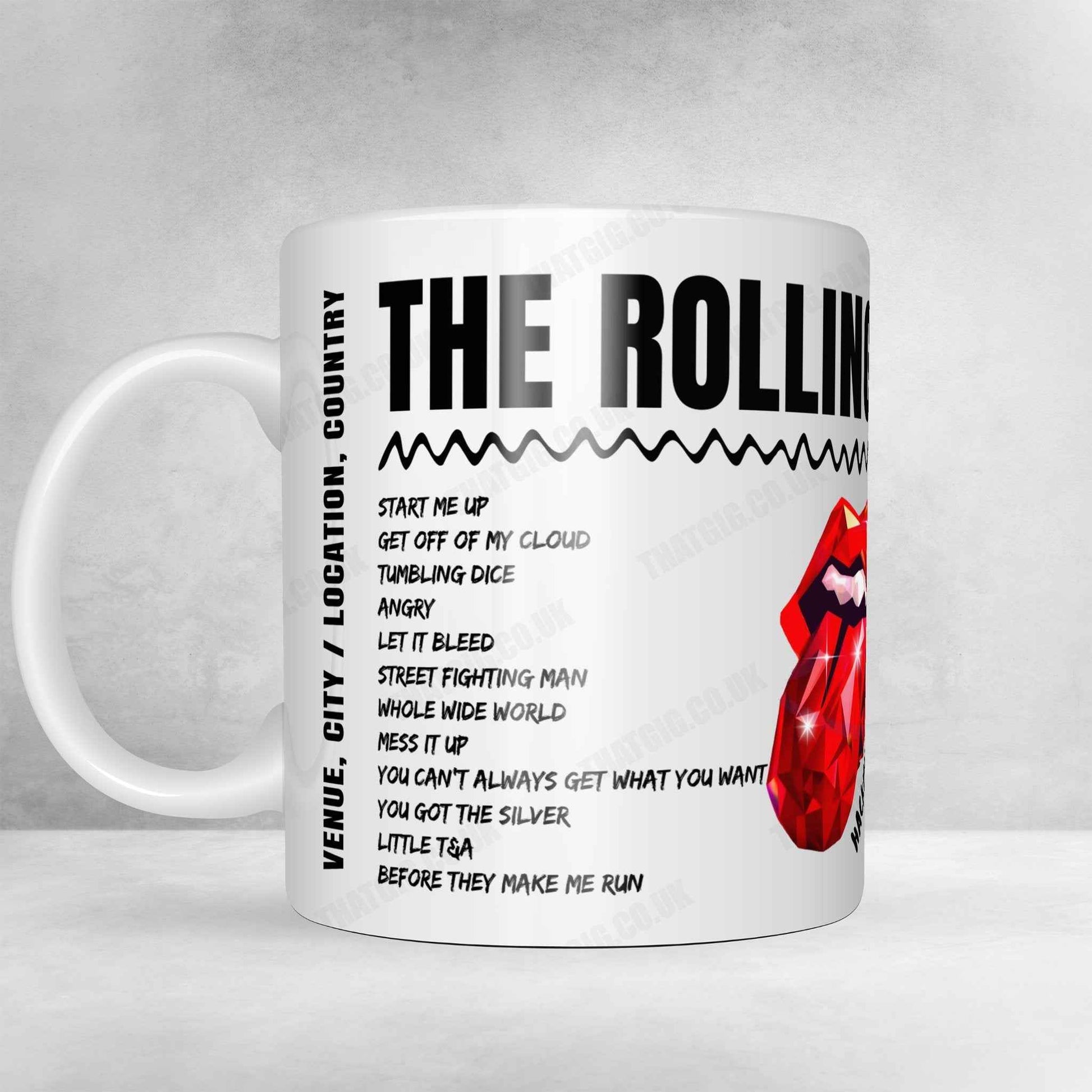 The Rolling Stones Setlist Mug - SoFi Stadium, Inglewood, CA, USA - July 10th, 2024