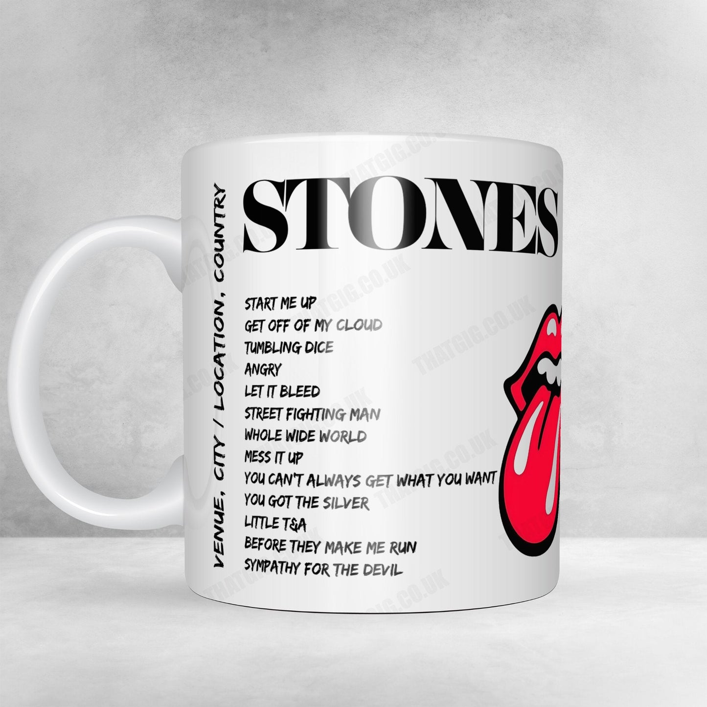The Rolling Stones Setlist Mug - Ernst Happel Stadion, Vienna, Austria - July 15th, 2022