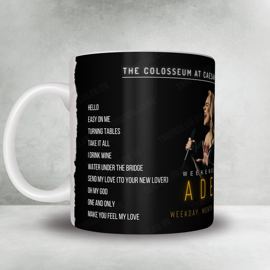 Adele Setlist Mug - The Colosseum at Caesars Palace, Las Vegas - March 10th, 2023