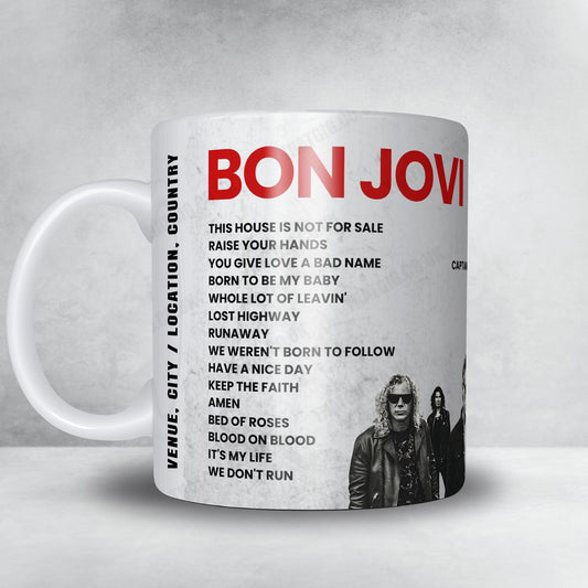 Bon Jovi Setlist Mug - London Palladium, London - October 10th, 2016