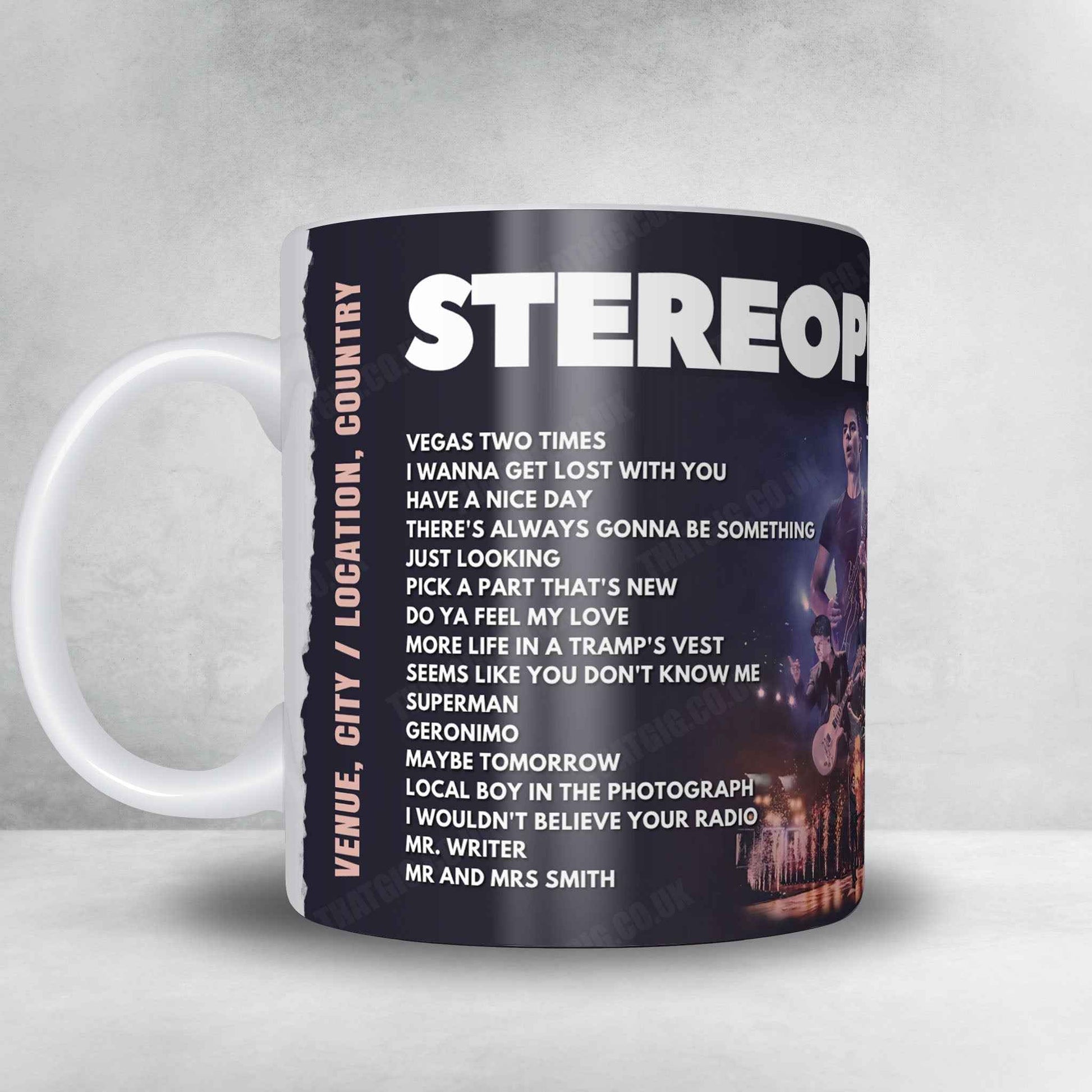 Stereophonics Setlist Mug - Cavea Luciano Berio, Rome - August 29th, 2025