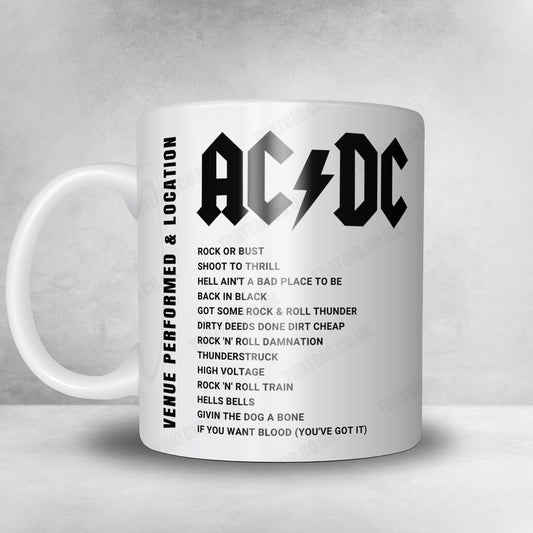 AC/DC Setlist Mug - Domain Stadium, Perth - November 29th, 2015