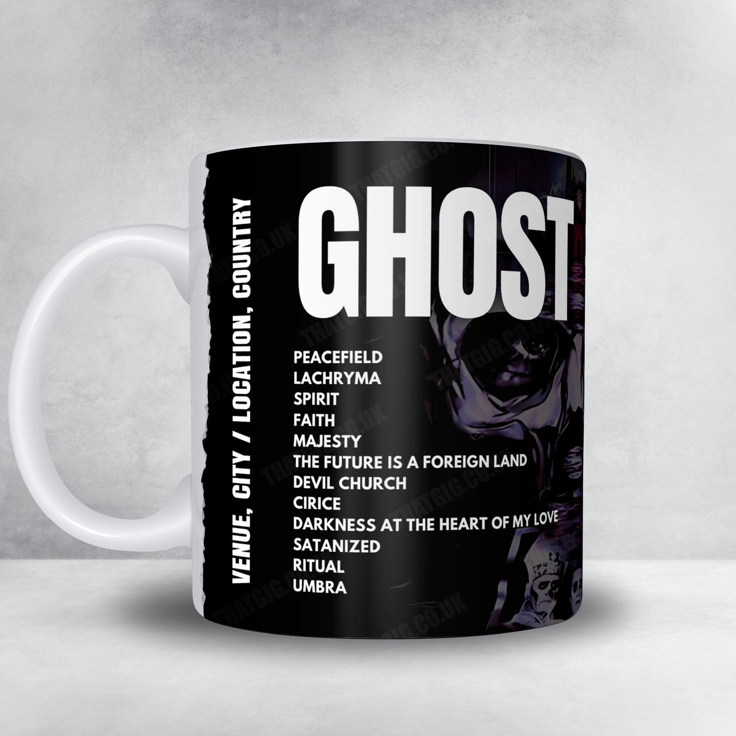 Ghost Setlist Poster - AO Arena, Manchester - April 15th, 2025