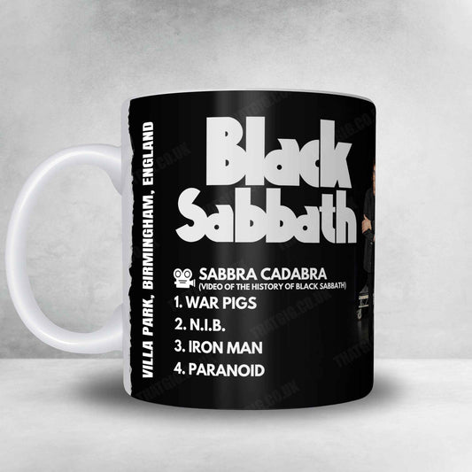 Black Sabbath Setlist Mug - Back to the Beginning - Villa Park, Birmingham - July 5th, 2025