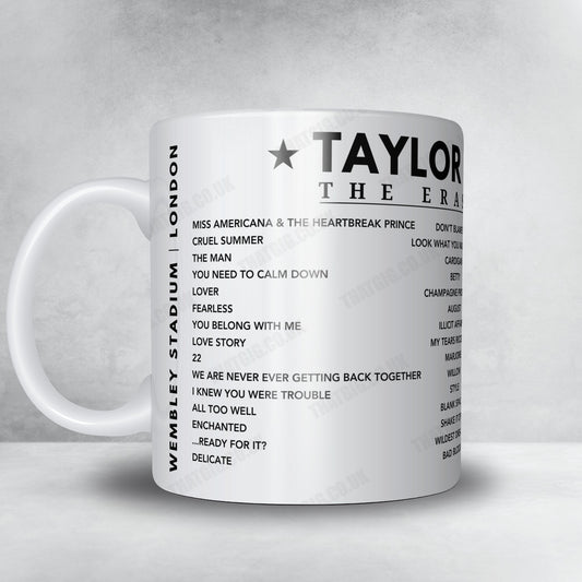 Taylor Swift Setlist Mug - Wembley Stadium, London on June 23rd 2024.