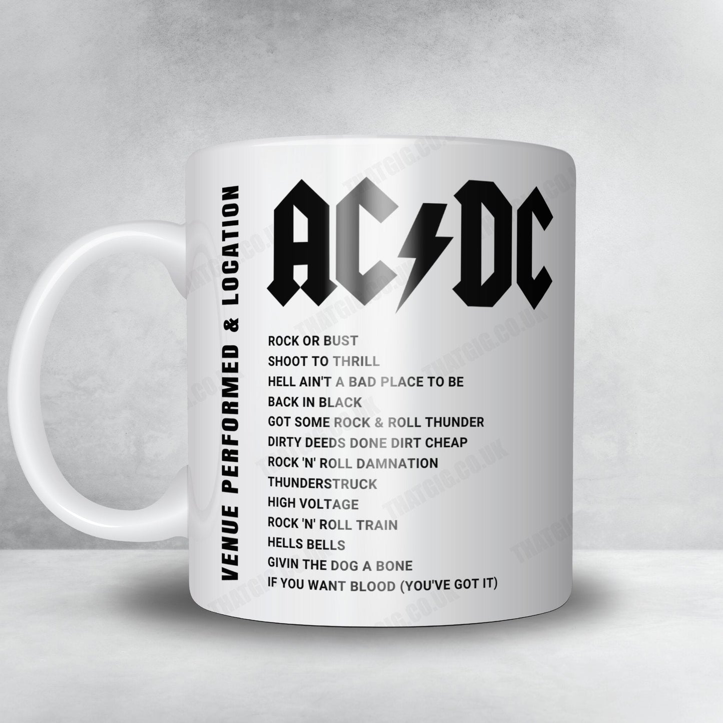 AC/DC Setlist Mug - Scottrade Center, St. Louis - February 20th, 2016
