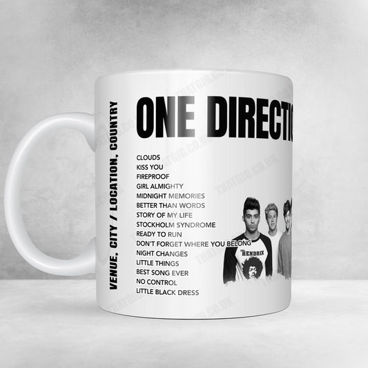 One Direction Setlist Mug - Manchester Arena, Manchester, England - October 3rd, 2015