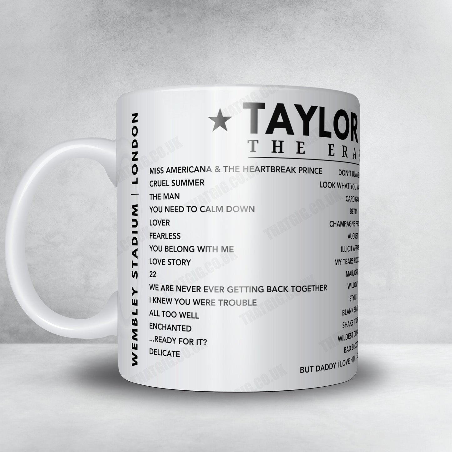 Taylor Swift Setlist Poster - Wembley, London - 15th August 2024